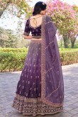 Tissue Lavender Purple Lehenga with Sequins Work for Sangeet