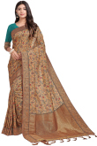 Tussar Silk Saree In Dusty Peach Color