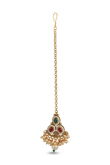 Multicolor Stone Choker with Pearl Jhumkas Set