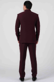 Viscose Dark Maroon Plain Jodhpuri Style Men's Coat Pant