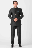Viscose Jodhpuri Style Men's Black Plain Coat Pant