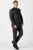 Viscose Jodhpuri Style Men's Black Plain Coat Pant