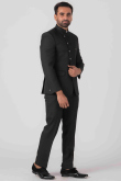 Viscose Jodhpuri Style Plain Men's Black Coat Pant