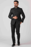 Viscose Jodhpuri Style Plain Men's Black Coat Pant
