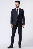 Weaved Thread Men's Poly Cotton Black Tuxedo Set