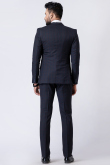 Weaved Thread Men's Poly Cotton Black Tuxedo Set
