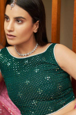 Wedding Wear White Georgette A Line Lehenga