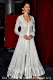 Deepika Padukone White Georgette Anarkali Churidar Suit