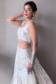 Georgette White Party Wear Lehenga with Resham embroidery