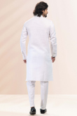 White Linen Cotton Men's Kurta Churidar 