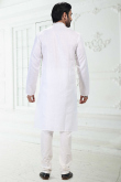White Linen Cotton Men's Kurta