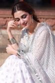 White Net Lehenga With Silk Choli for Wedding & Party