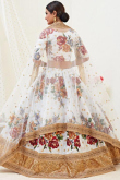 White Satin Embroidered Lehenga Choli