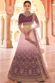 Wine Maroon Velvet Lehenga for Bridesmaid Wear with Dori Work