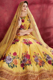 Yellow Banglori Silk Lehenga with Banglori Silk Choli
