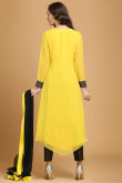 Yellow Georgette Cigarette Pant