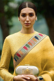 Yellow Georgette Embroidered Churidar Suit for Wedding & Party