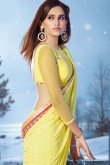 Yellow Georgette Indian Saree With Net Blouse