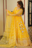 Yellow Net Sequins Embroidered Lehenga