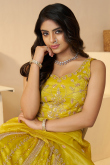 Yellow Tissue Silk Dori Embroidered Flared Style Lehenga