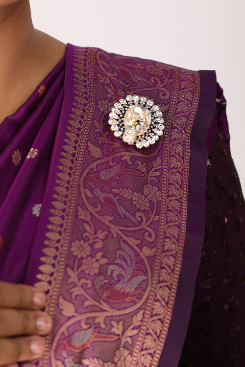 Beautiful Stone Embellished Brooch 