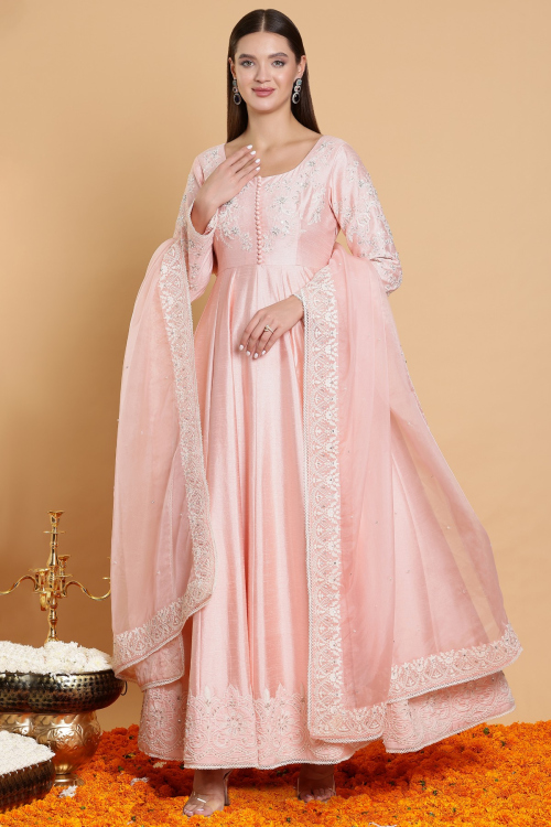 GUSTAKHIYAN – Roshan Gulnaz Embroidered Anarkali Set