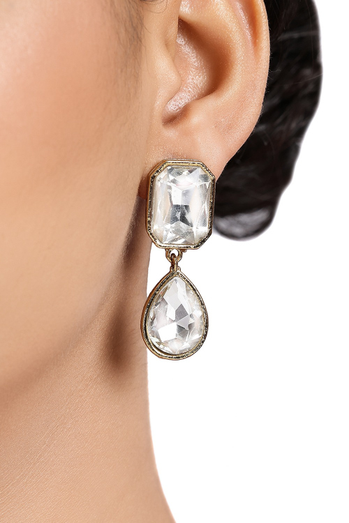 Gold Stone Earrings For Festival