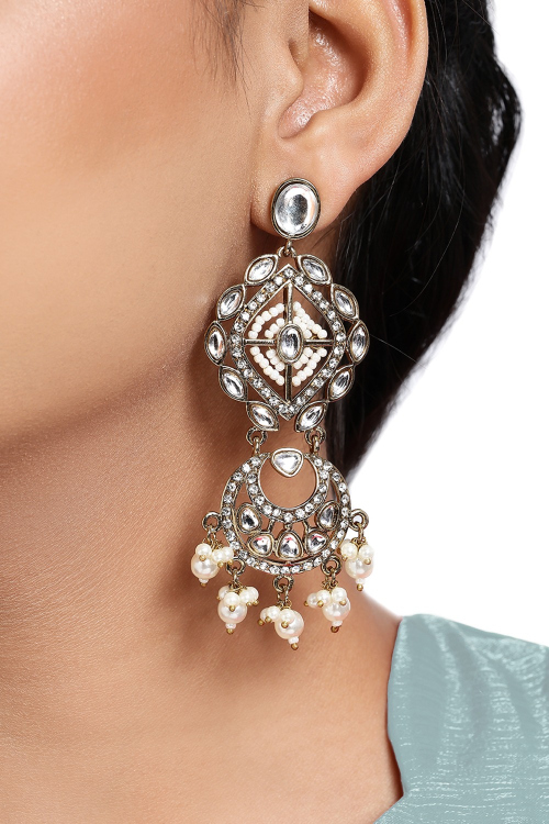 Gold Traditional Earrings For Bridesmaid 