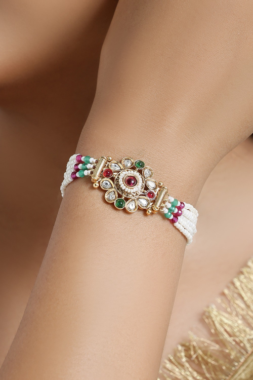 Multi Color Gold Plated Traditional Bracelets 