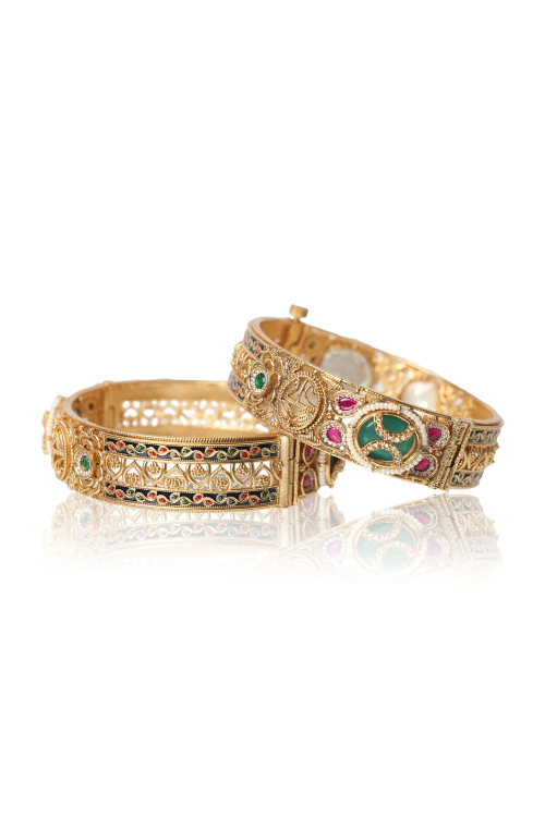 Traditional Multi Color Kada Set for Festive Occasions