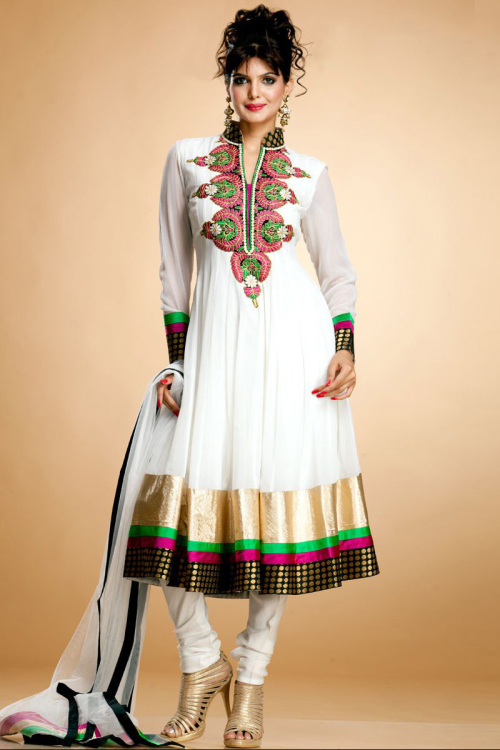 Chiffon Ready To Wear Designer Kalidar Kurta for Wedding & Party