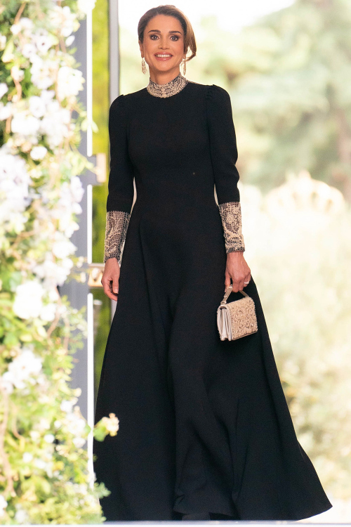 Dori Embroidered Black Polyester Cocktail Gown for Wedding & Party