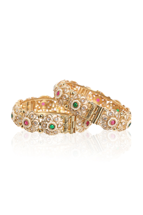 Heritage Inspired Traditional Gemstones Bangle