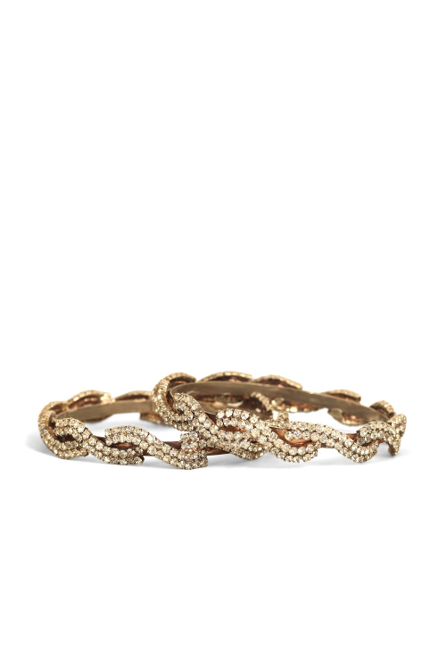 Gold Plated Stone-Embellished Traditional Bangles for Elegance