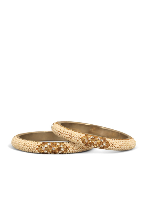 Classic Gold Plated Stone Bangles with Traditional Design