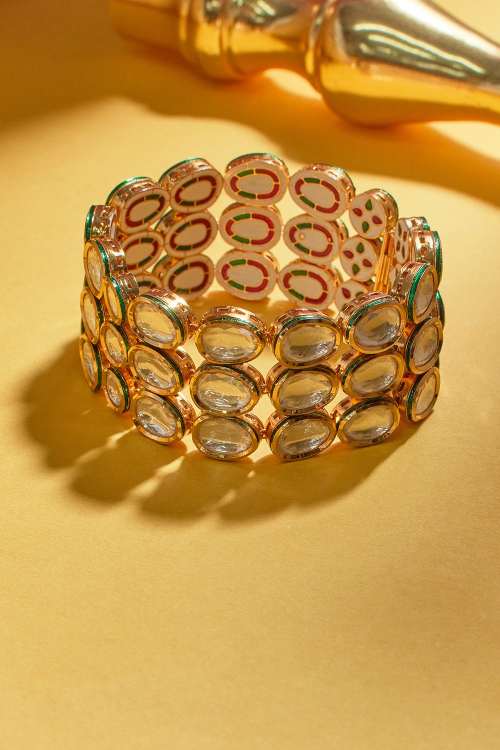 Royal Kundan Gold Traditional Bracelets 