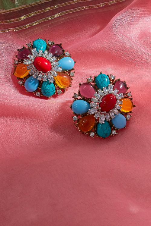 Celestial Flower Treasures Studs Earrings