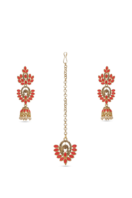  Earrings Set with Maangtika