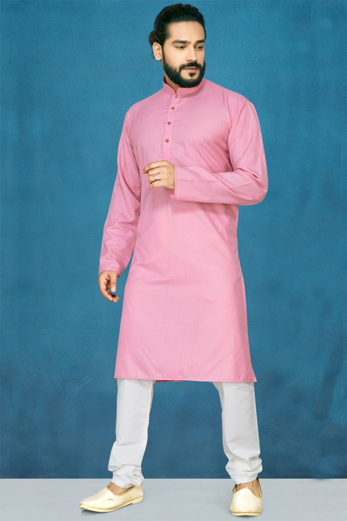 Light Pink Kurta Pajama for Men for Wedding & Party
