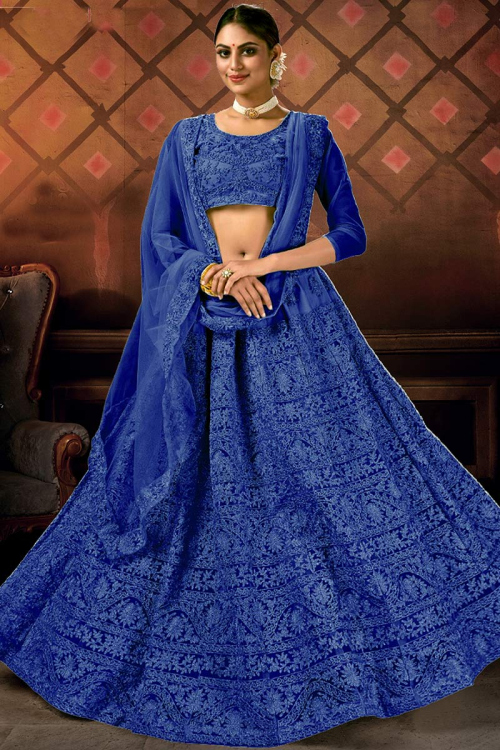 Royal Blue Floor Length Lehenga