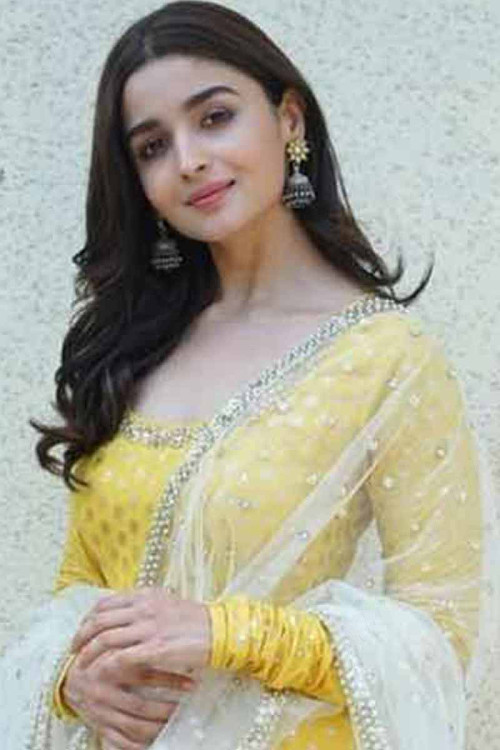 Buy Lemon Yellow Chanderi Anarkali Suit With Resham Work Online ...