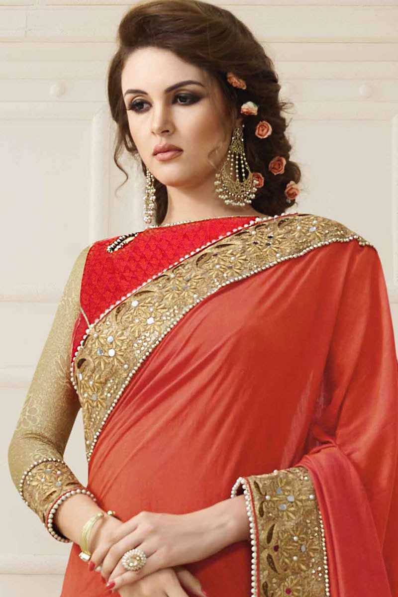 Boat Neck Blouse Design For Net Saree