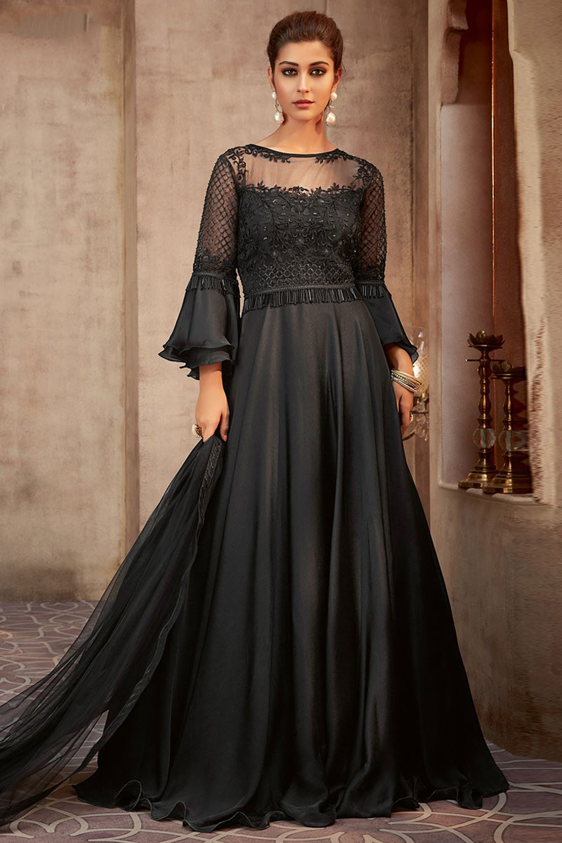 black net gown images