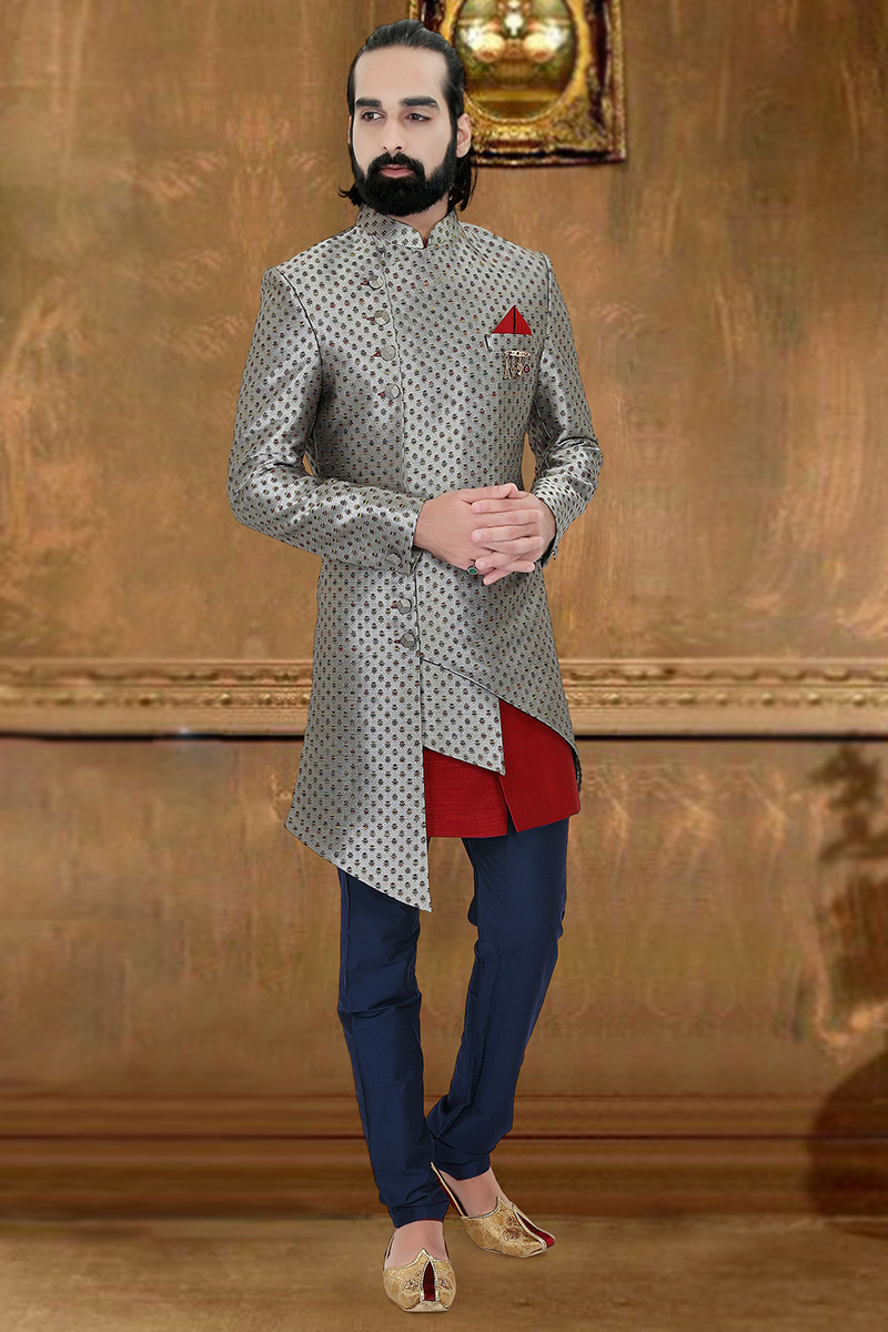 Brocade sherwani for groom deals
