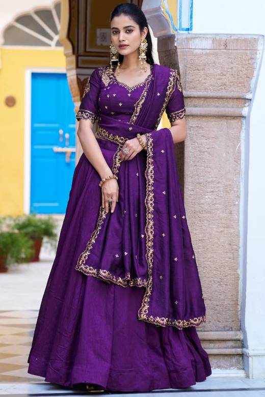 Buy Purple Bridesmaid Wear Indian Dresses Online for Women in USA
