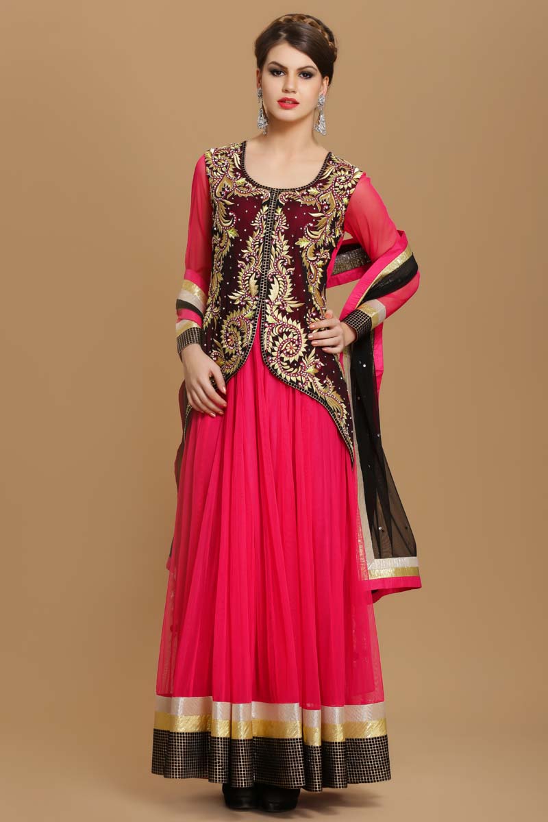 Rani Polyester Long Anarkali Churidar Suit are now available in our ...