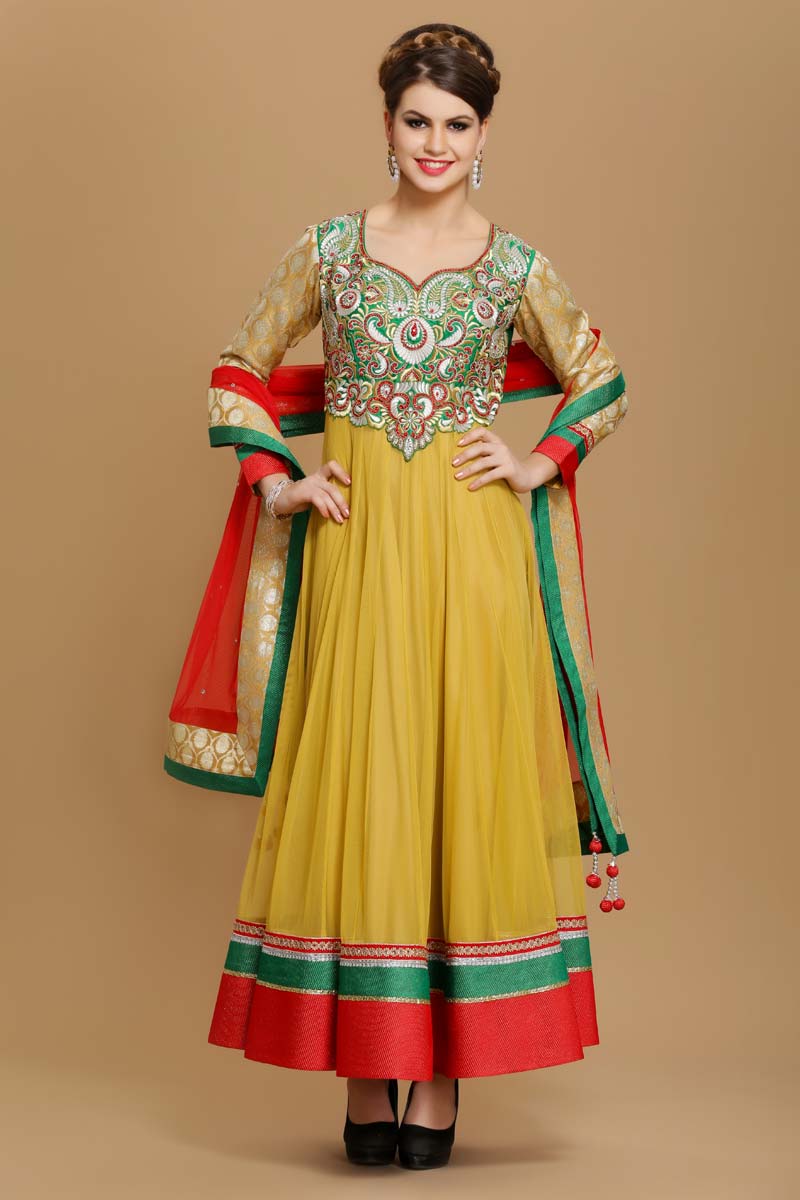 long anarkali churidar suits online