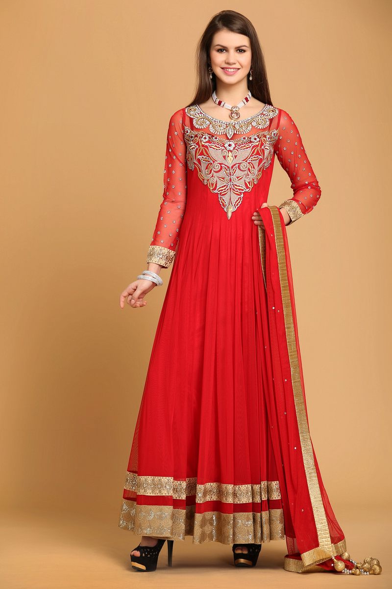 netted churidar design