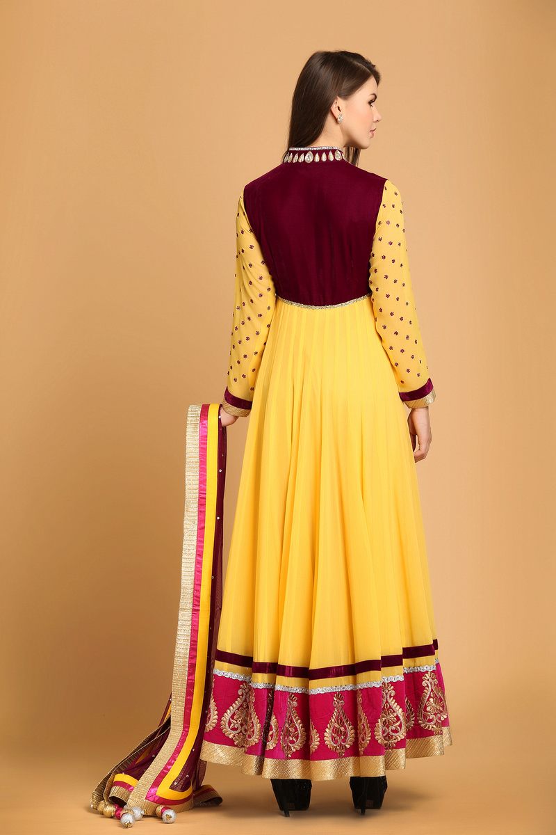chiffon material churidar