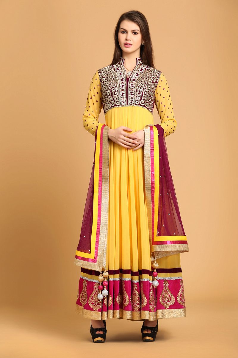 chiffon churidar designs